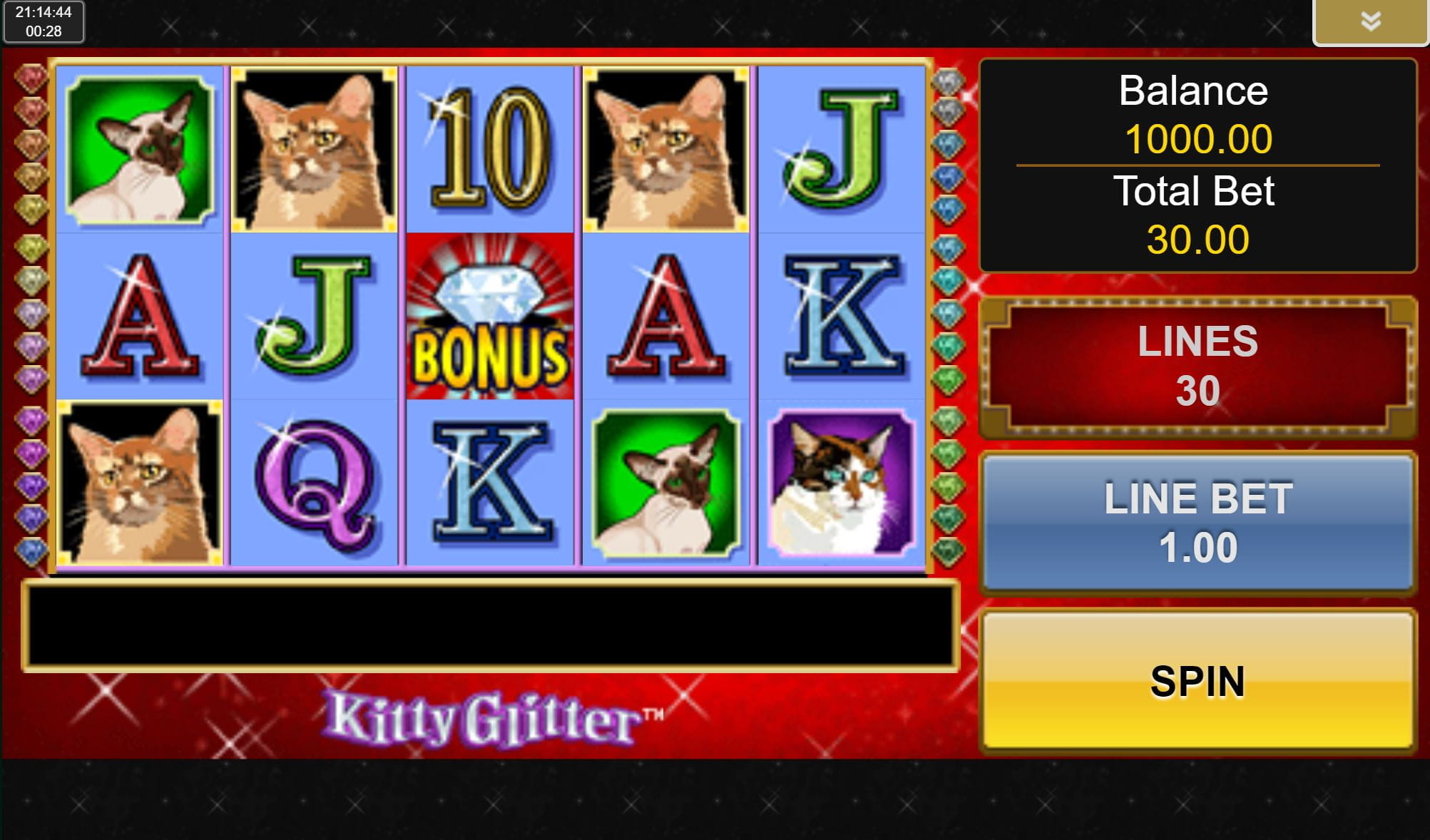 Play all glitters slot machine online free