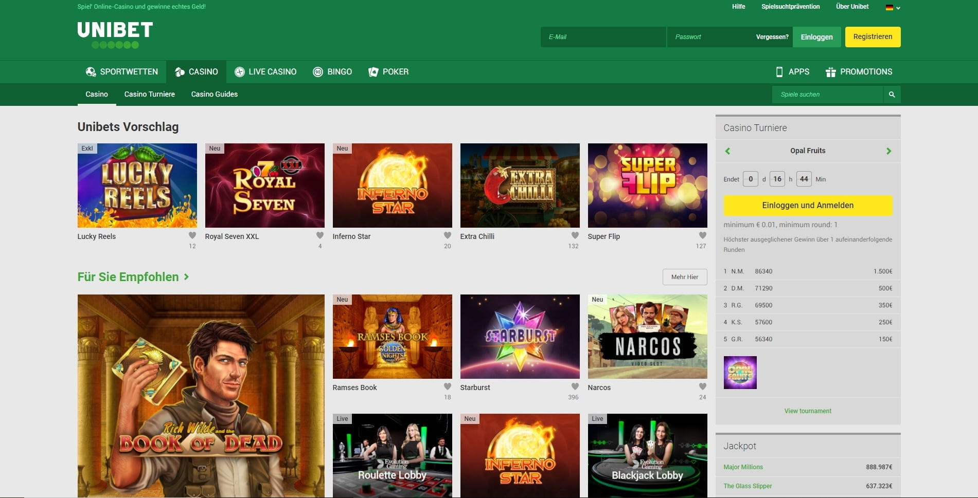 unibet casino belgique